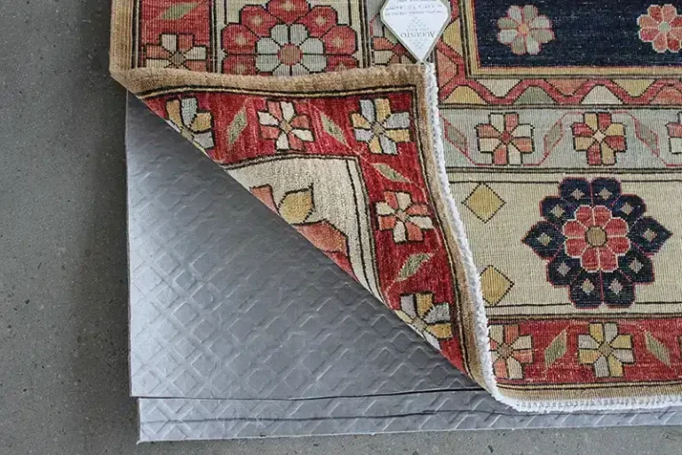 A custom-cut rug pad sized to a rug